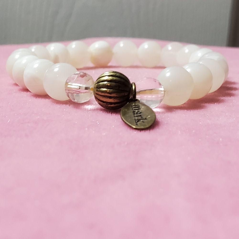 White Beaded Bracelet